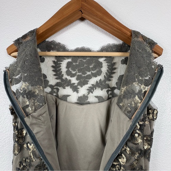 Tadashi Shoji Gold Sequin Midi Dress - Picture 8 of 11